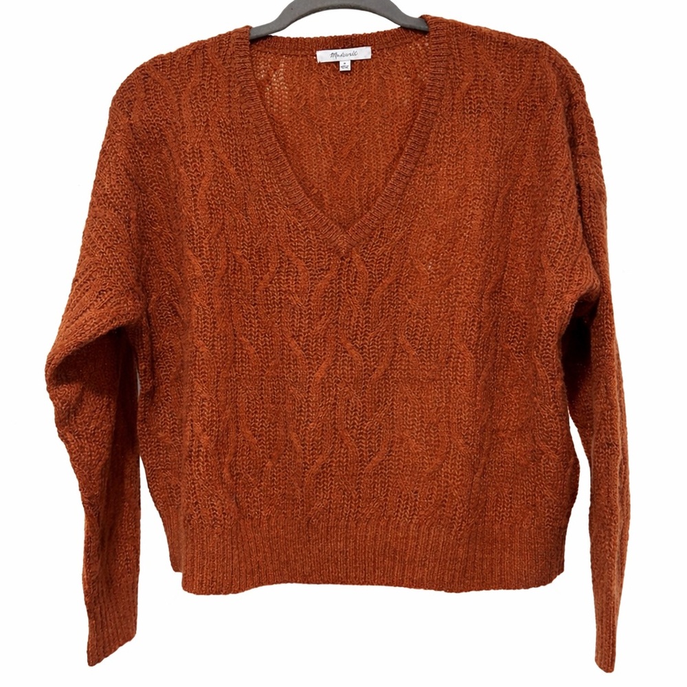 Madewell Cable Knit Sweater - Rust